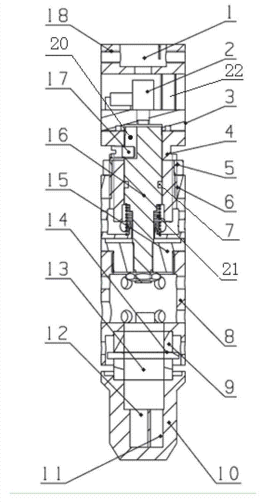 Crystal curing press head of radio frequency identification back-off packaging device