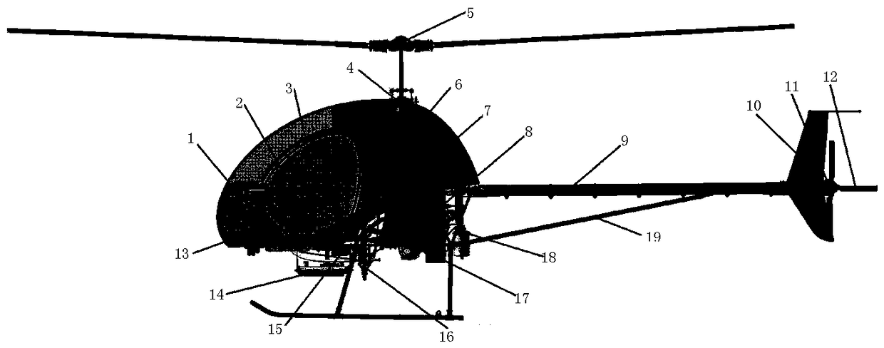 Extremely light manned agricultural and forestal plant protection helicopter