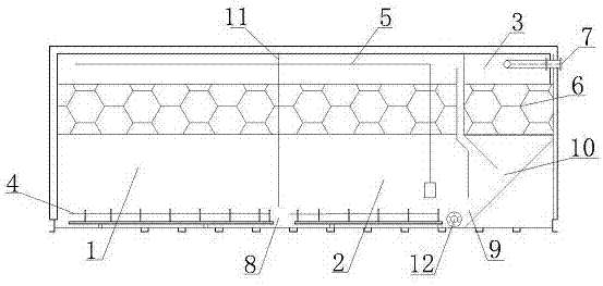 Improved A/O integrated sewage treatment process with four internal circulations