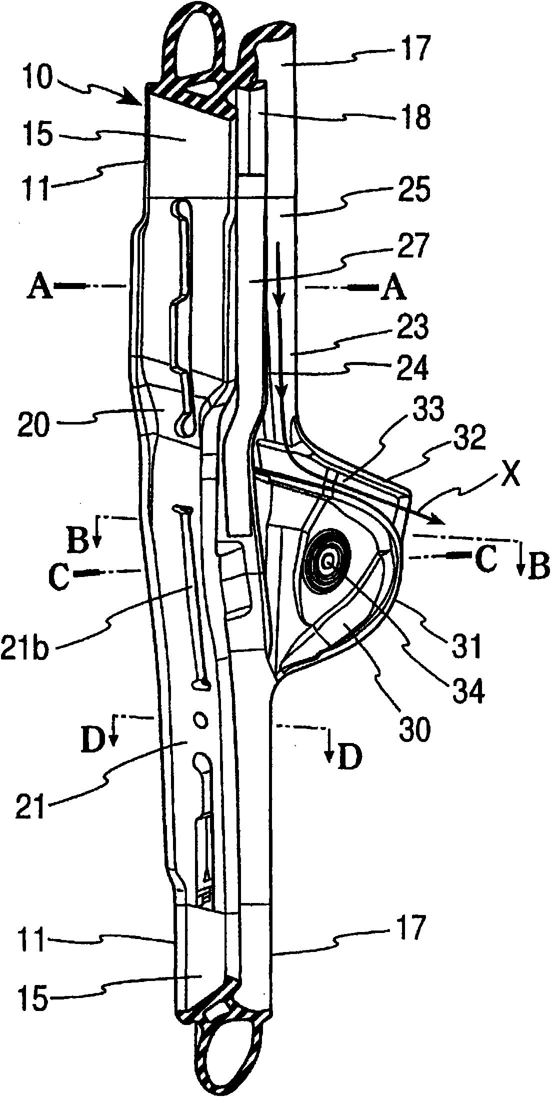 Car door sealing strip