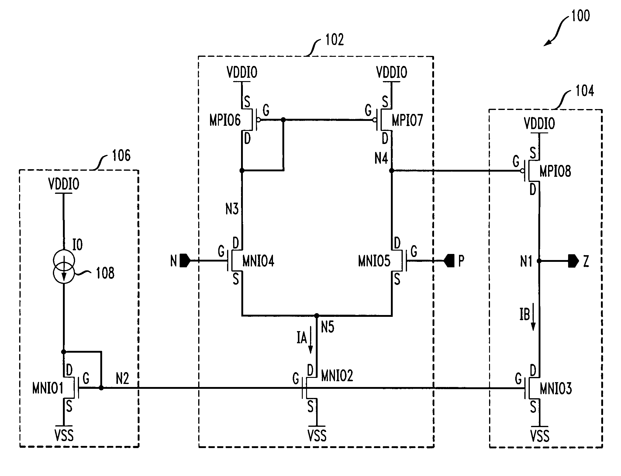 Circuit having enhanced input signal range