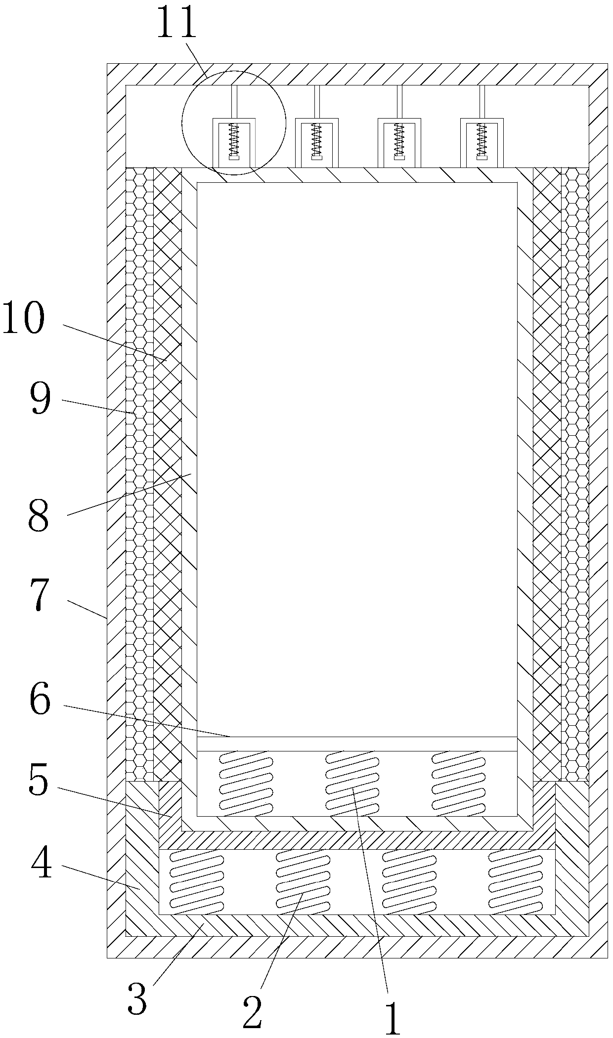 Elevator with multiple damping performance and capable of increasing comfortableness