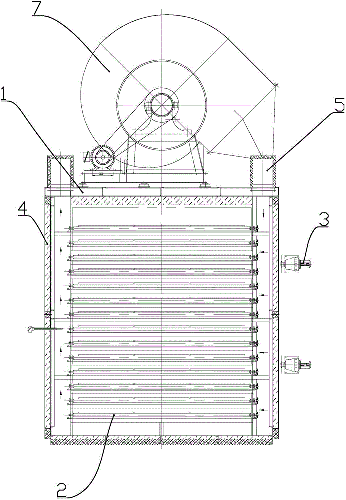 Drying kiln for non-dismantling heat insulating template