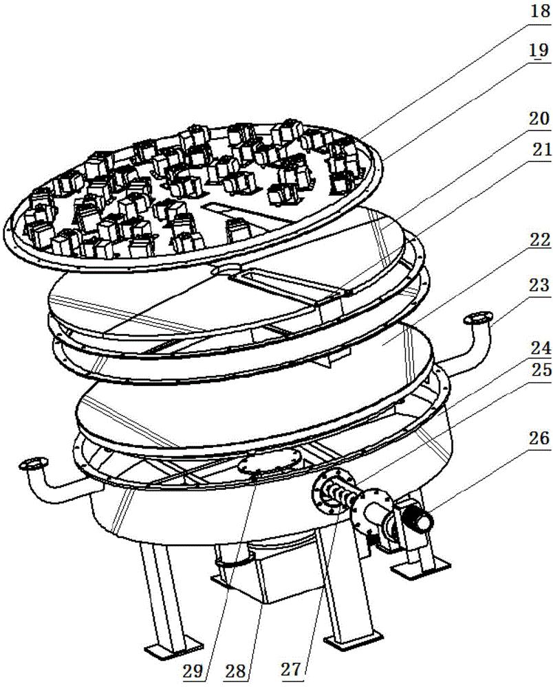 Disc-type microwave continuous splitting device and method for splitting waste rubber