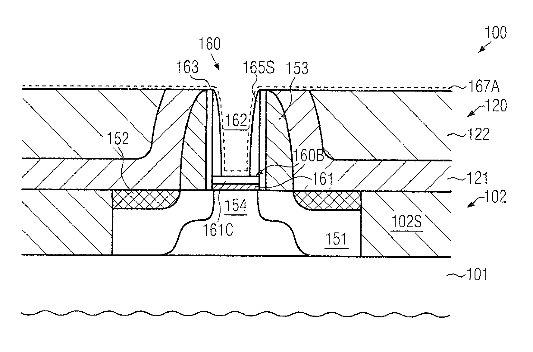 Replacement gate approach based on a reverse offset spacer applied prior to work function metal deposition