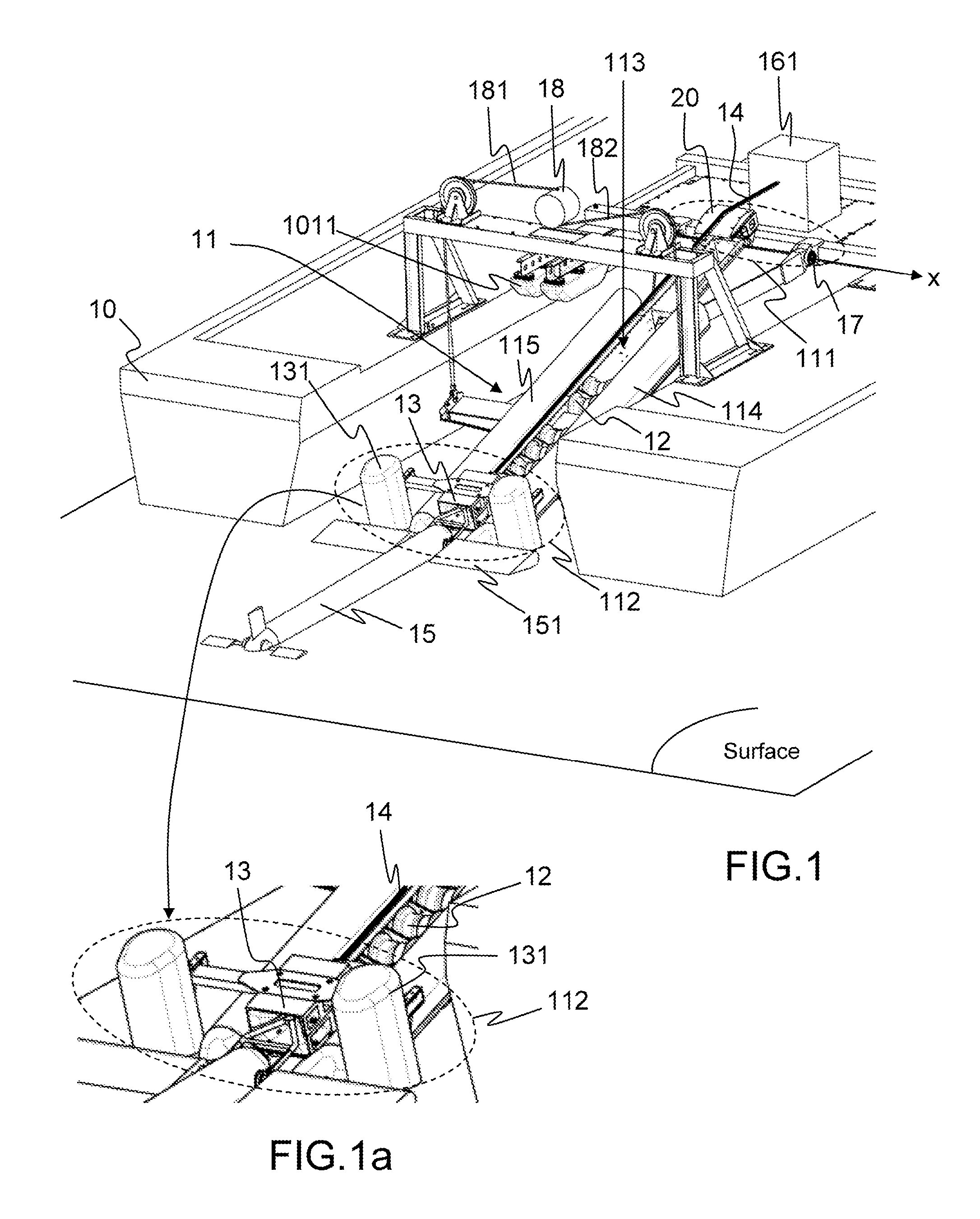 System for launching and recovering underwater vehicles, notably towed underwater vehicles