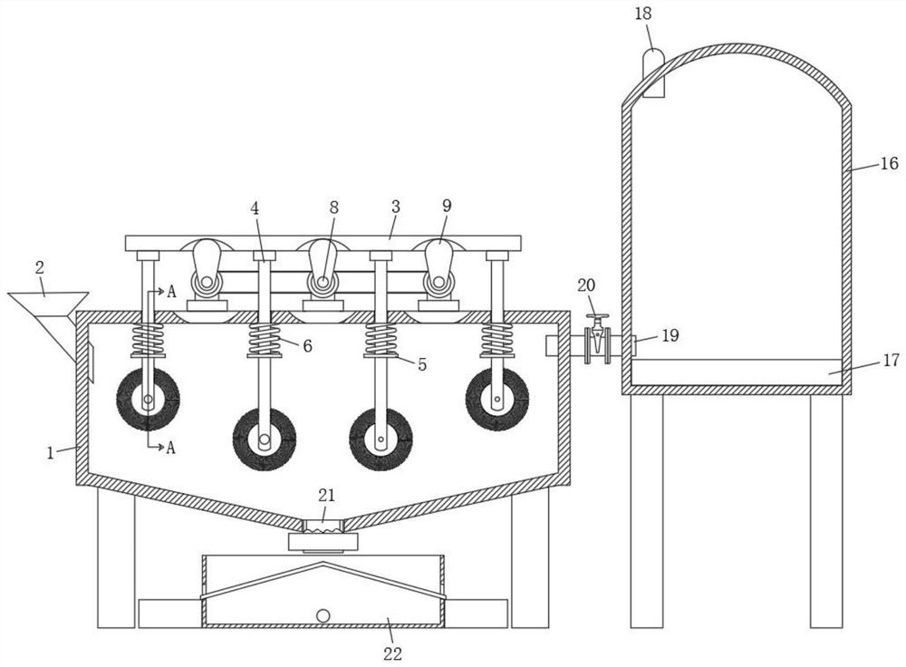 Pig hair peeling and cleaning integrated equipment