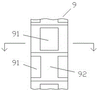 A waste gas treatment device with a valve