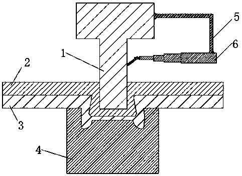 An ultrasonic-assisted embossing connection device and method