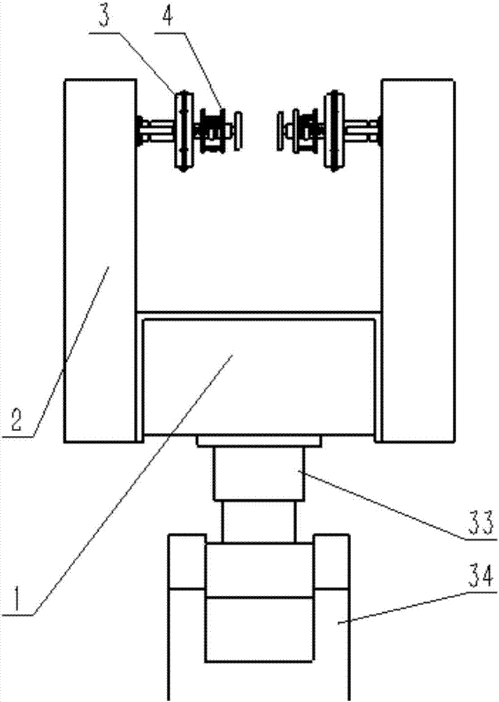 Double-face polishing arm device for polishing propeller of large-sized ship