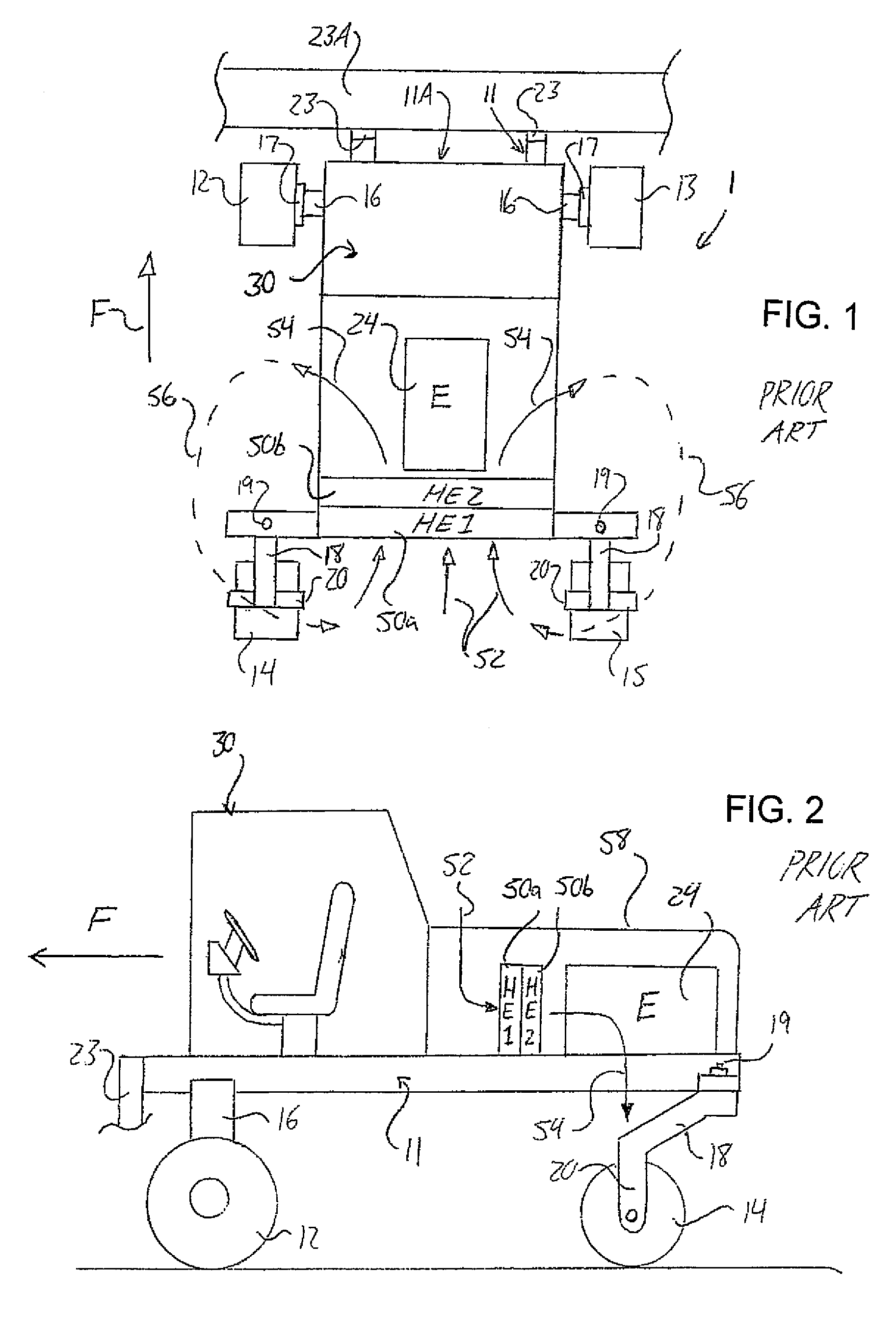 Windrower tractor with parallel heat exchangers for cooling of engine and associated fluids