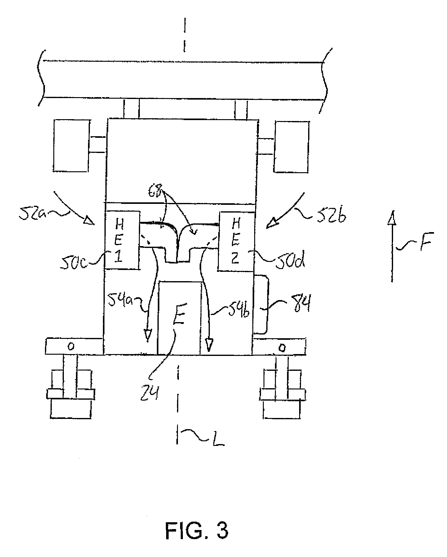 Windrower tractor with parallel heat exchangers for cooling of engine and associated fluids