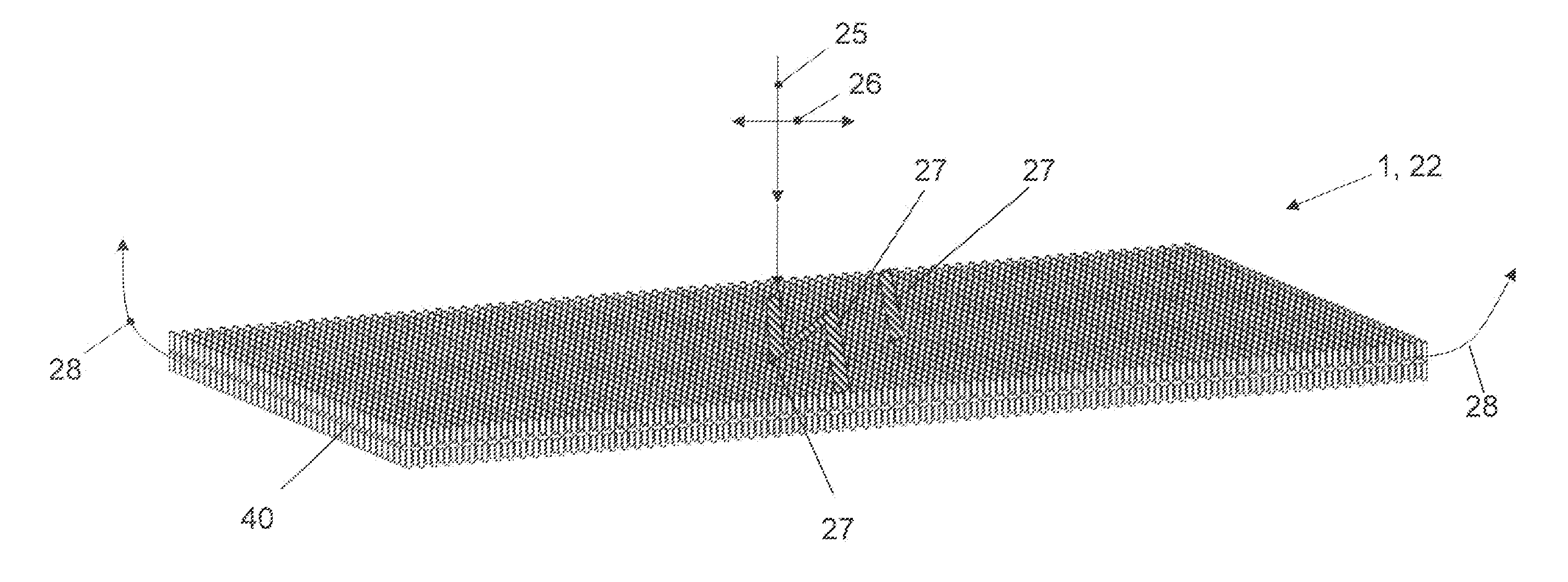 Light-conducting component for constructions and buildings and also production process therefor