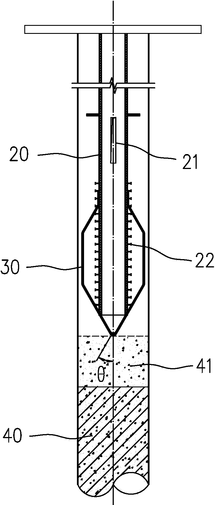 Reverse building method rear-inserting steel pipe column vertical positioning device and construction method thereof