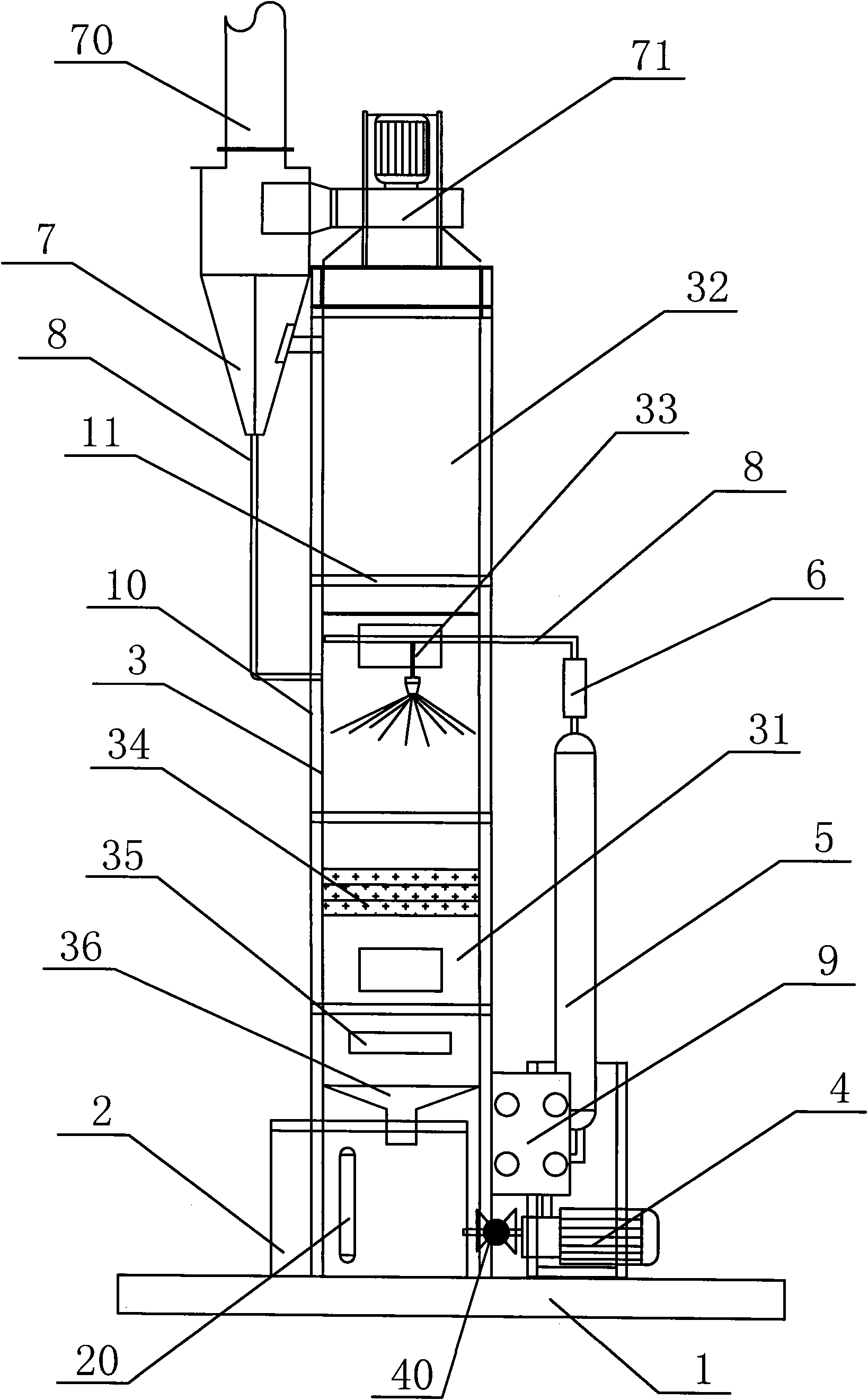 Electroplating effluent atmosphere concentration unit