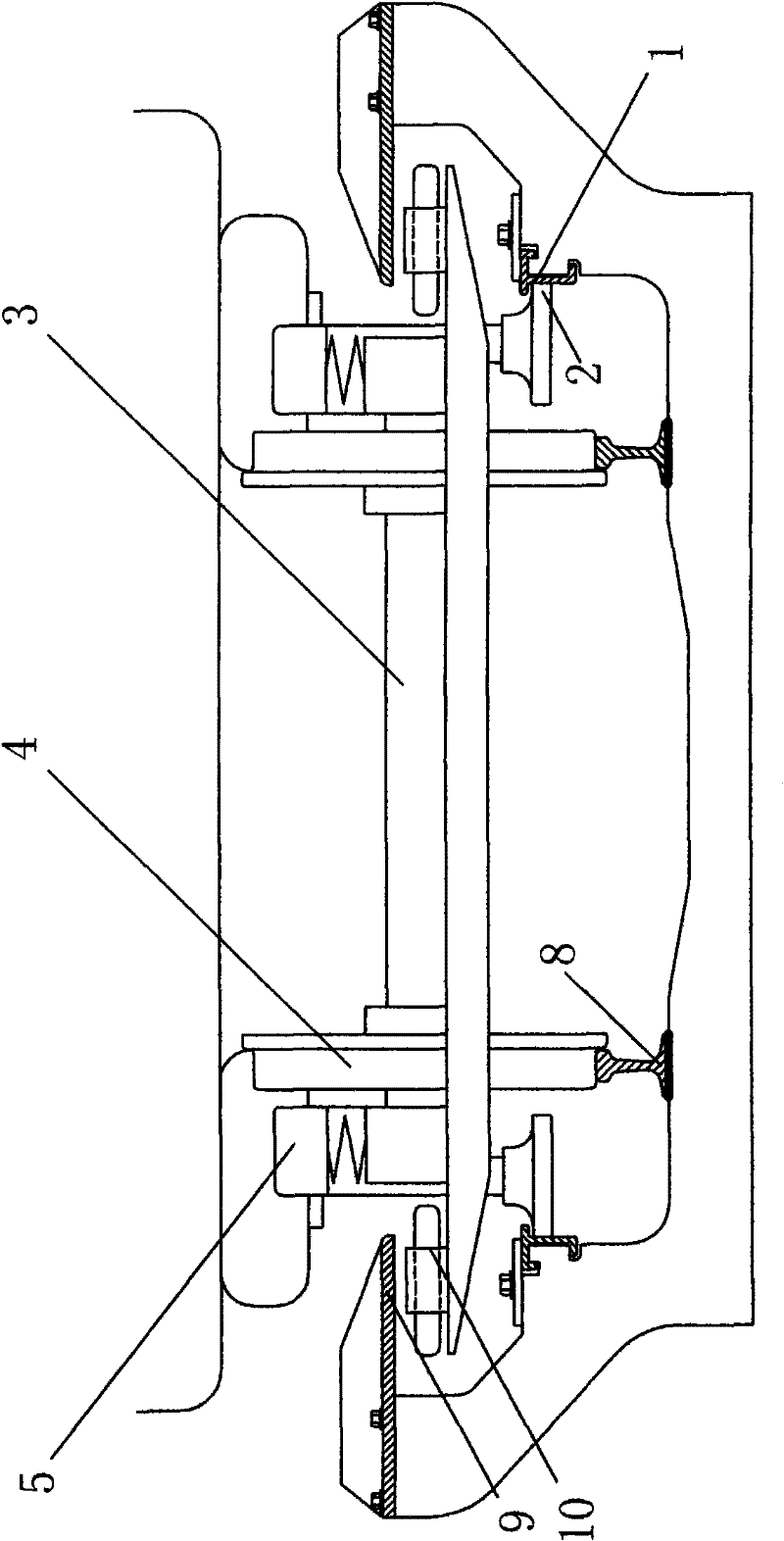 Lead rail type dual-lead wheel rail transport system