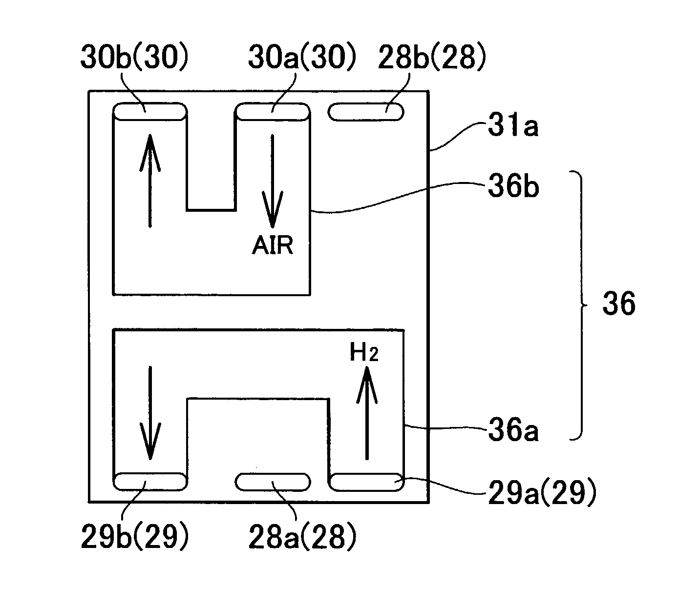 Fuel cell stack structure