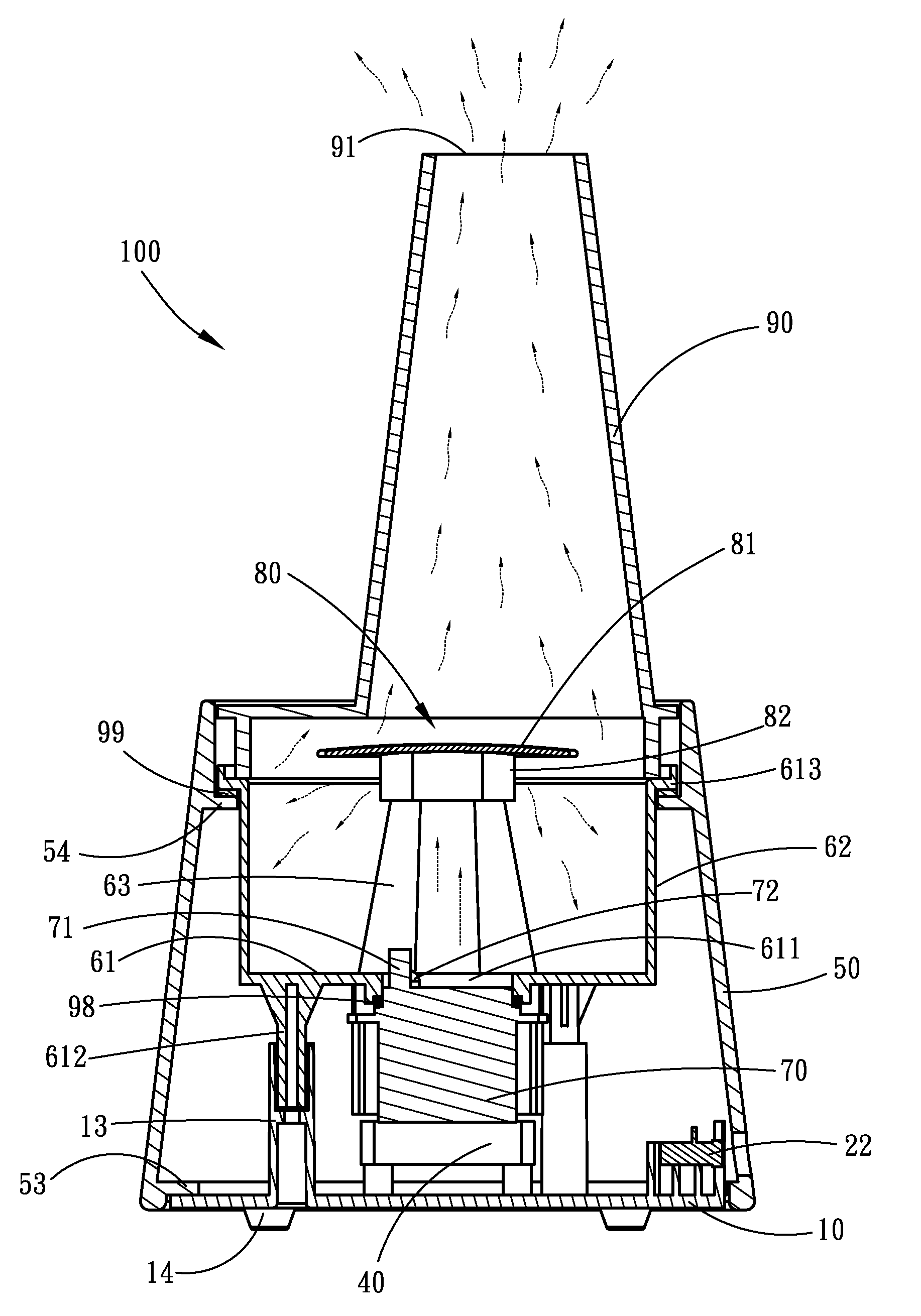 Detachable aromatic nebulizing diffuser