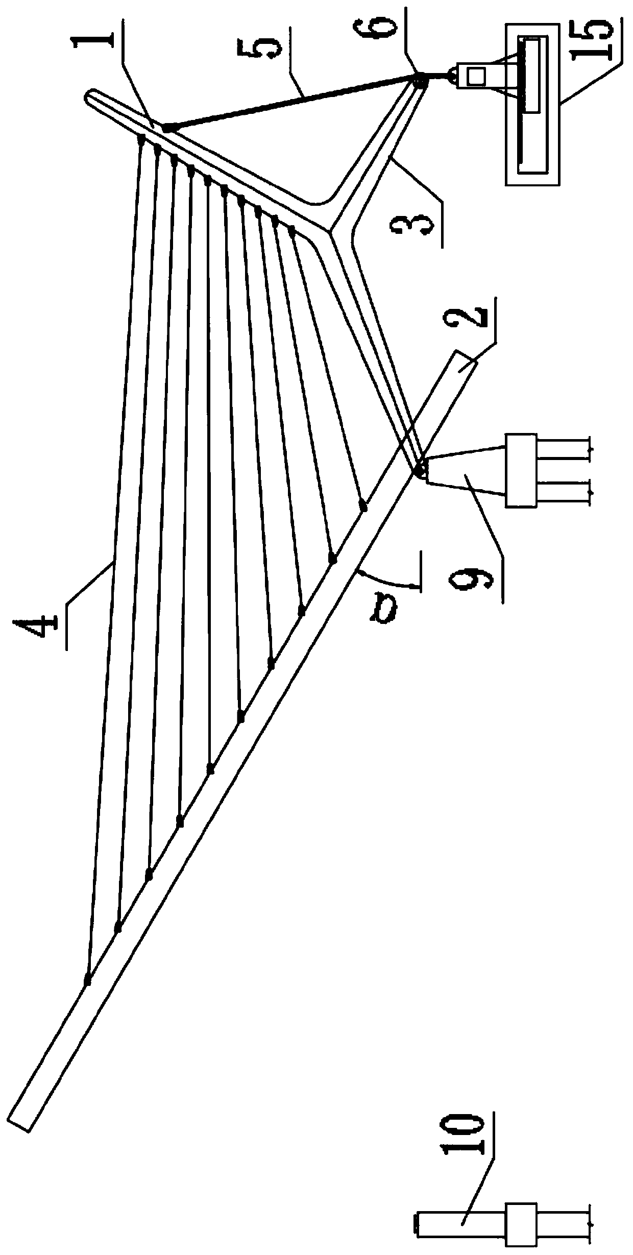 Folding-tower-type cable-stayed bridge with openable deck