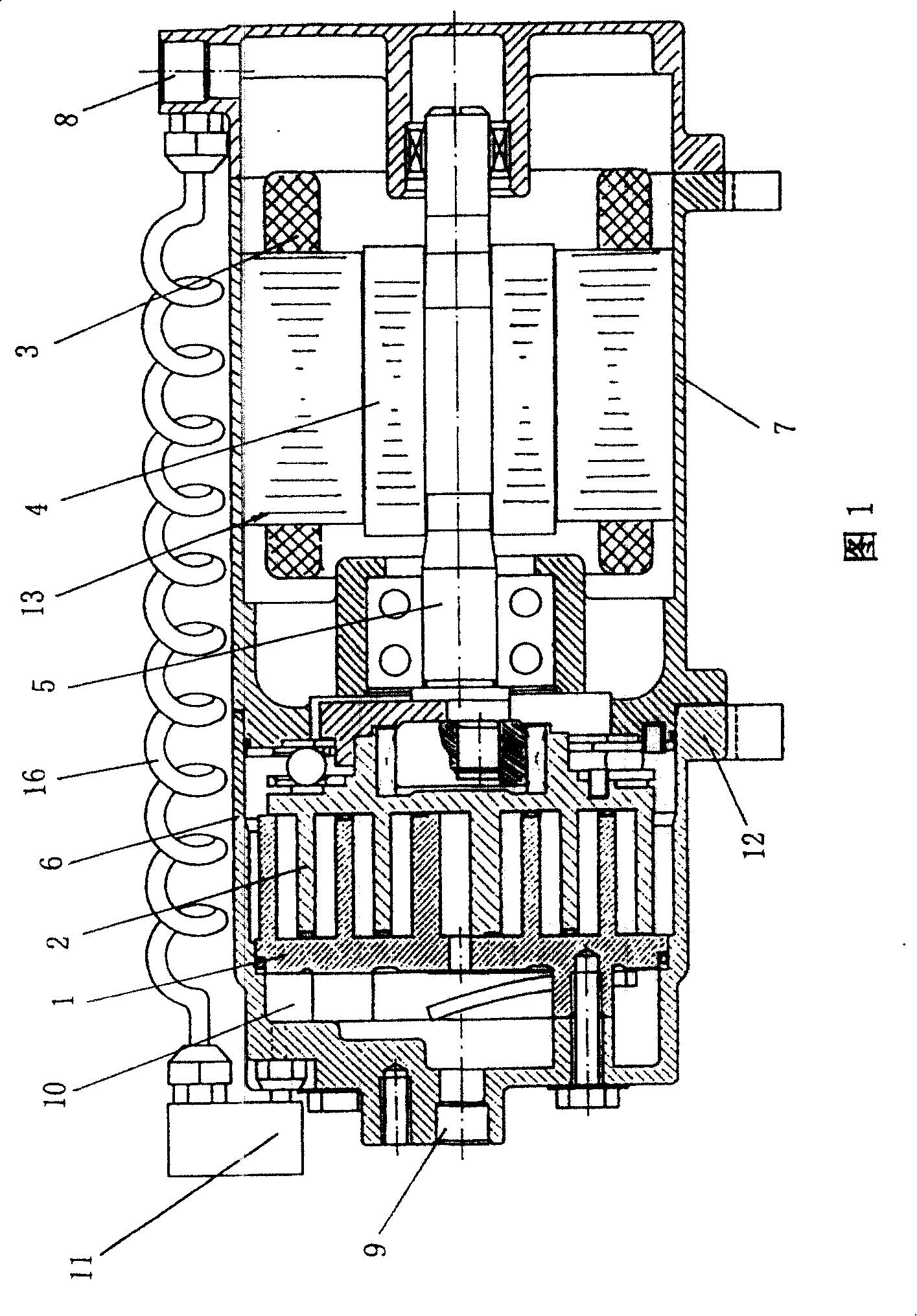 Vehicular constant-pressure fully-closed vortex compressor