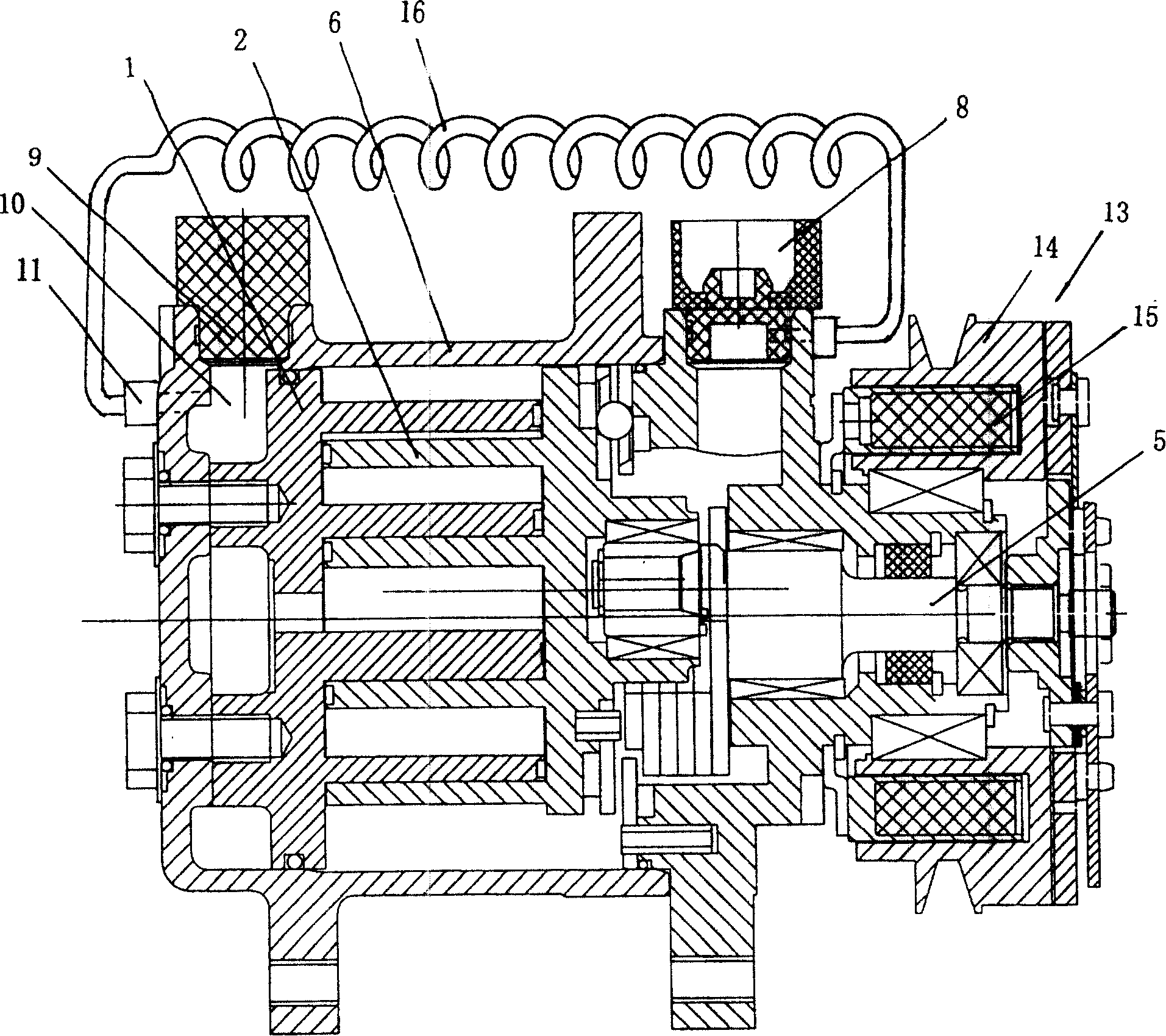 Vehicular constant-pressure fully-closed vortex compressor