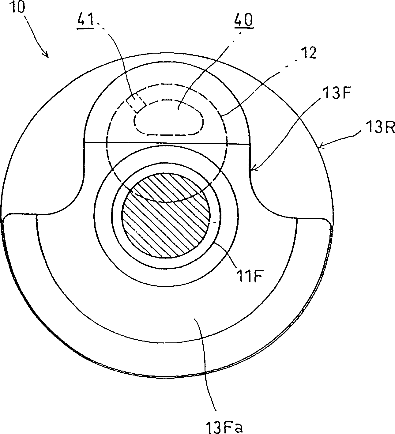 Crank axle with oil-filter