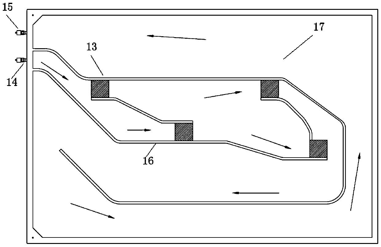 A pump-driven two-phase circuit device for heat dissipation of high heat flow electronic devices