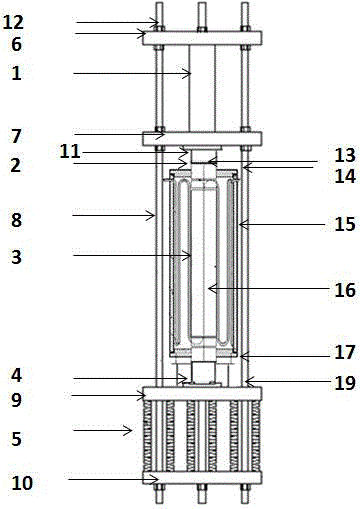 Device for concrete compressive creep test in high-temperature environment