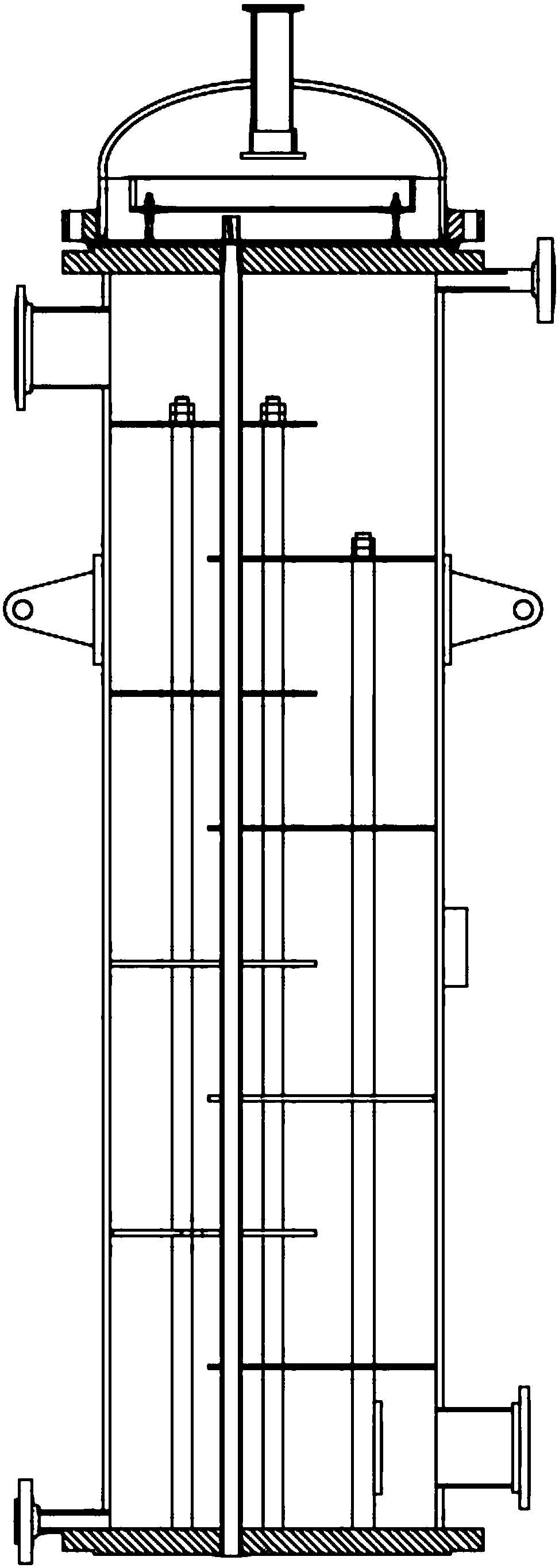 Falling film head improved structure of falling film reboiler