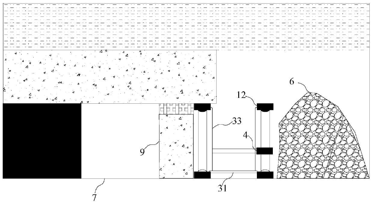 A gob-side entry retaining method for cutting and directly topping the roadside support wall