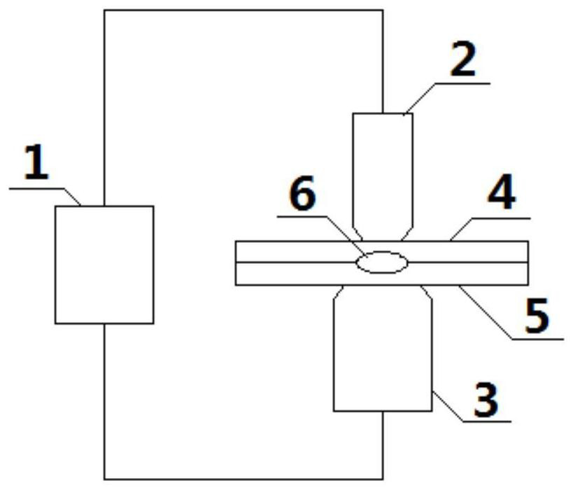 A resistance spot welding device for coated high-strength steel