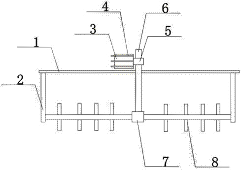 Dredging device with discharging bucket teeth