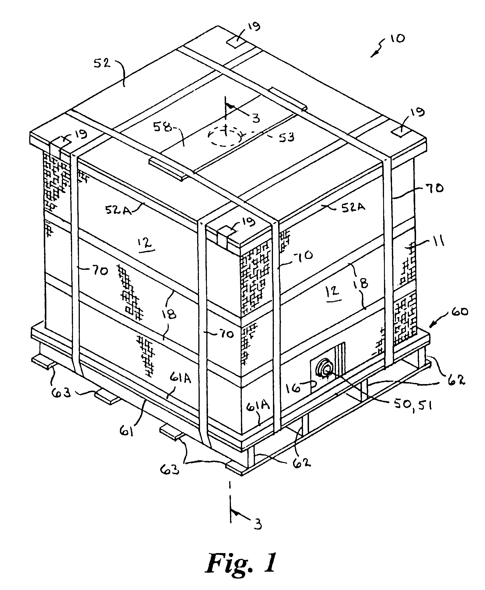 Bag-in-bag container for bulk handling of fluids