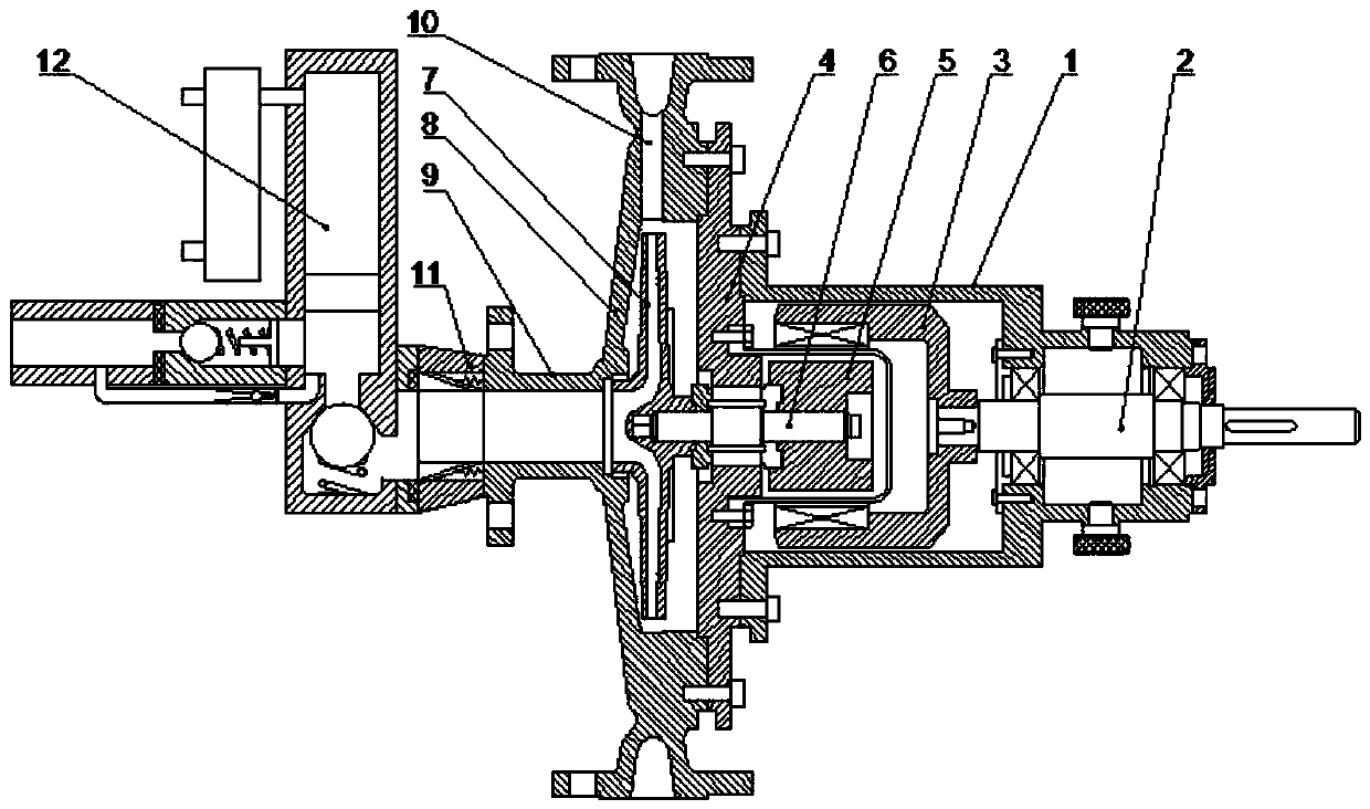 Water erosion reducing highly-sealed centrifugal sand pump and working method thereof