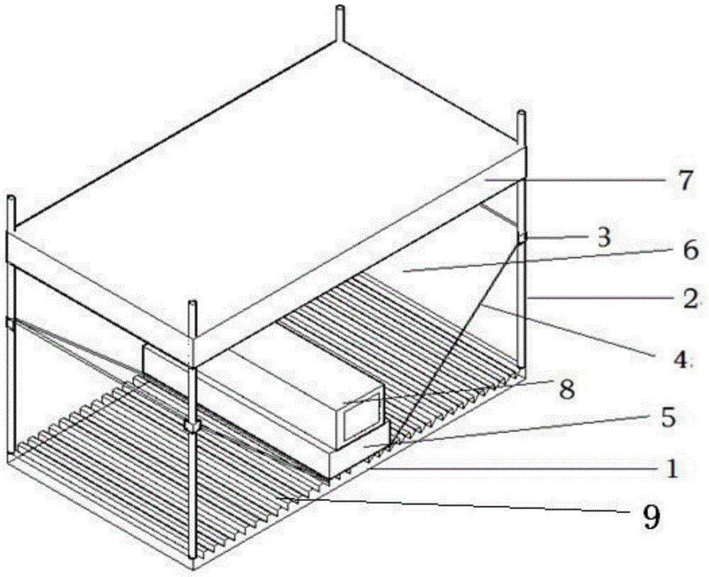 Integrated working condition simulation device and test method for centrifugal model test of highway culvert