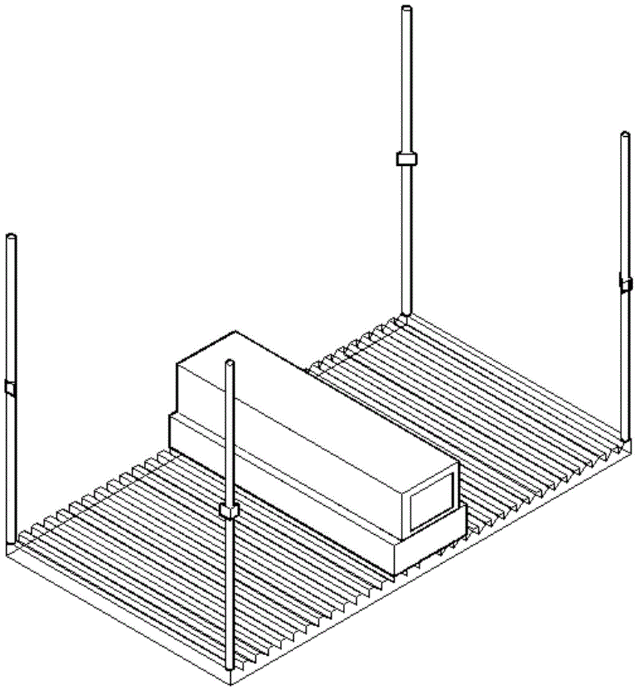 Integrated working condition simulation device and test method for centrifugal model test of highway culvert