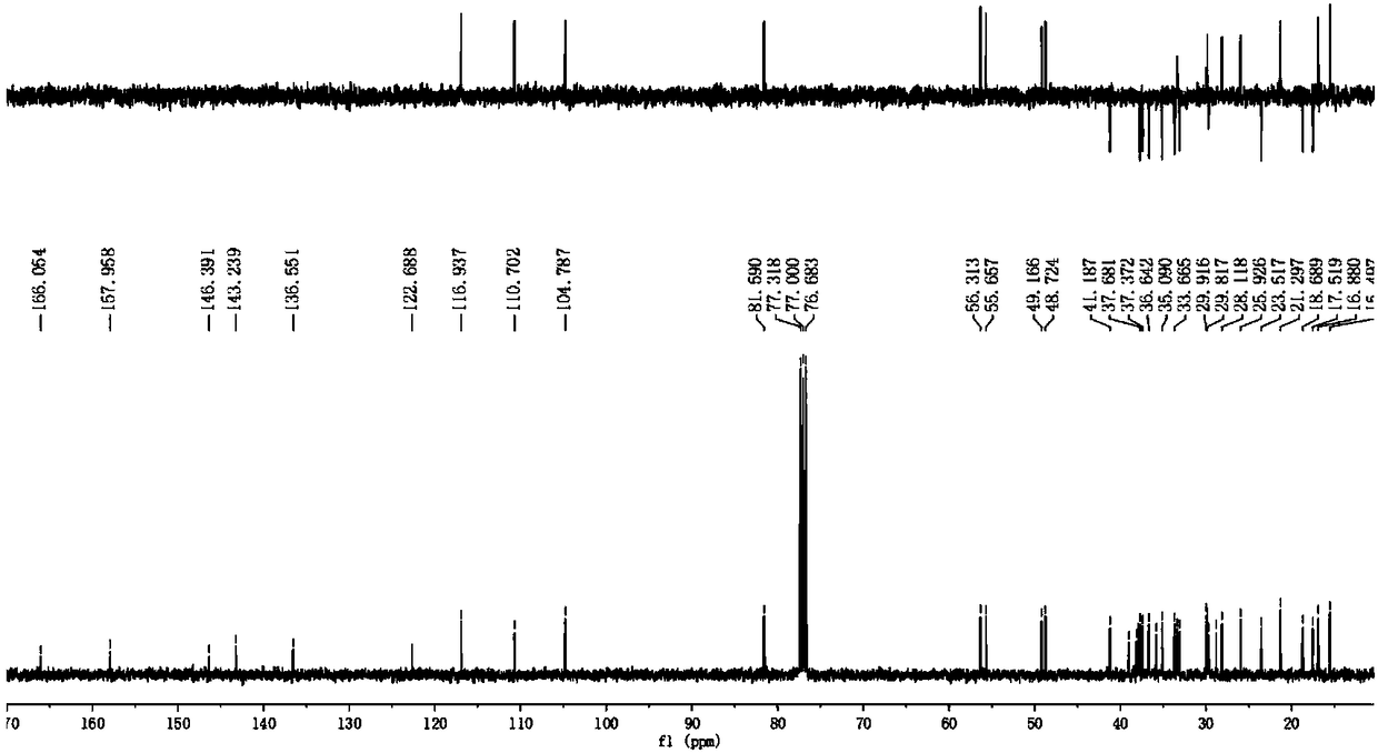 Triterpenoid compound in orophea yunnanensis as well as preparation method and application of triterpenoid compound