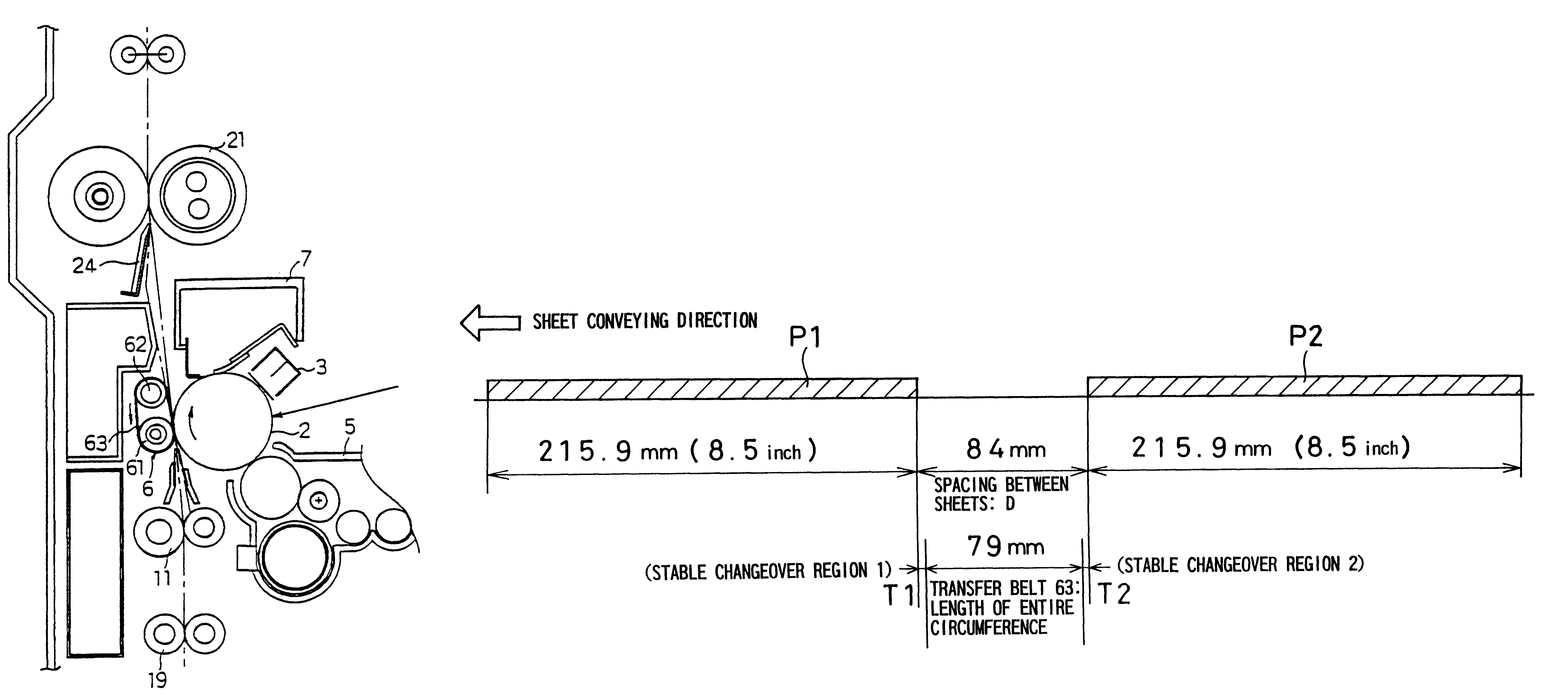 Toner image transfer apparatus