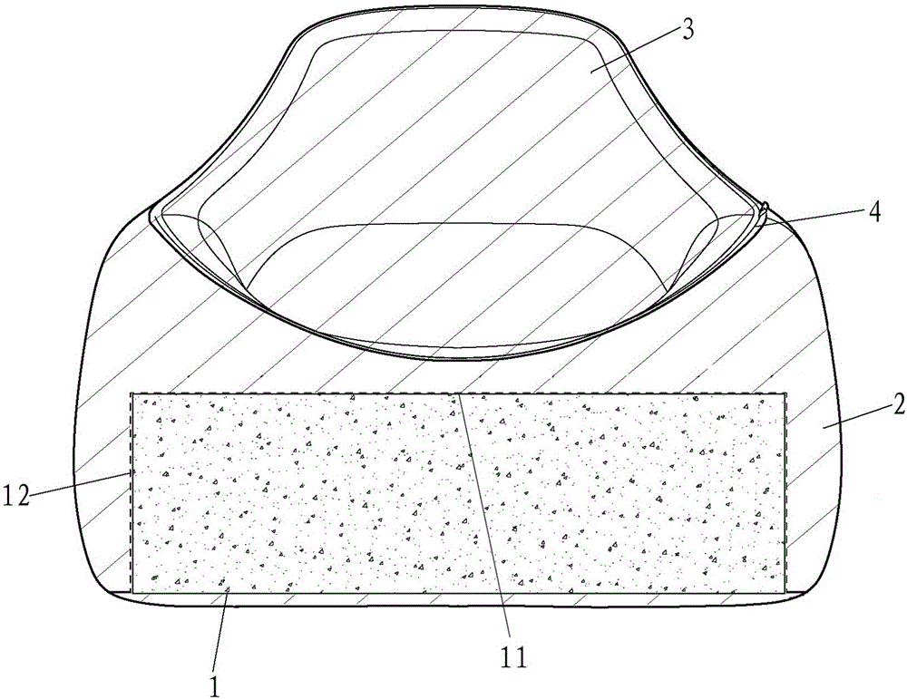 A sponge sofa structure