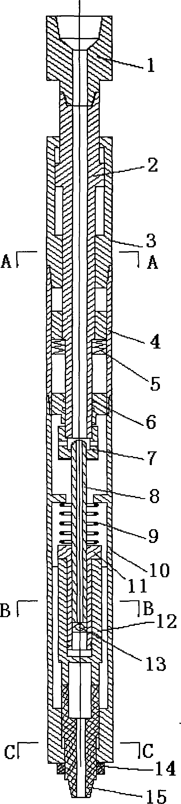 Mechanical underground vibration-absorption punching drilling tool