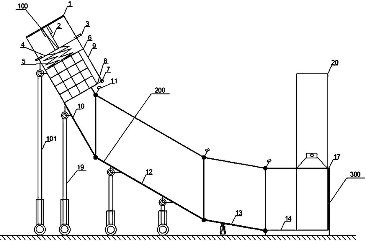 Adjustable multifunctional landslide blockage and dam failure mechanism test device and test method