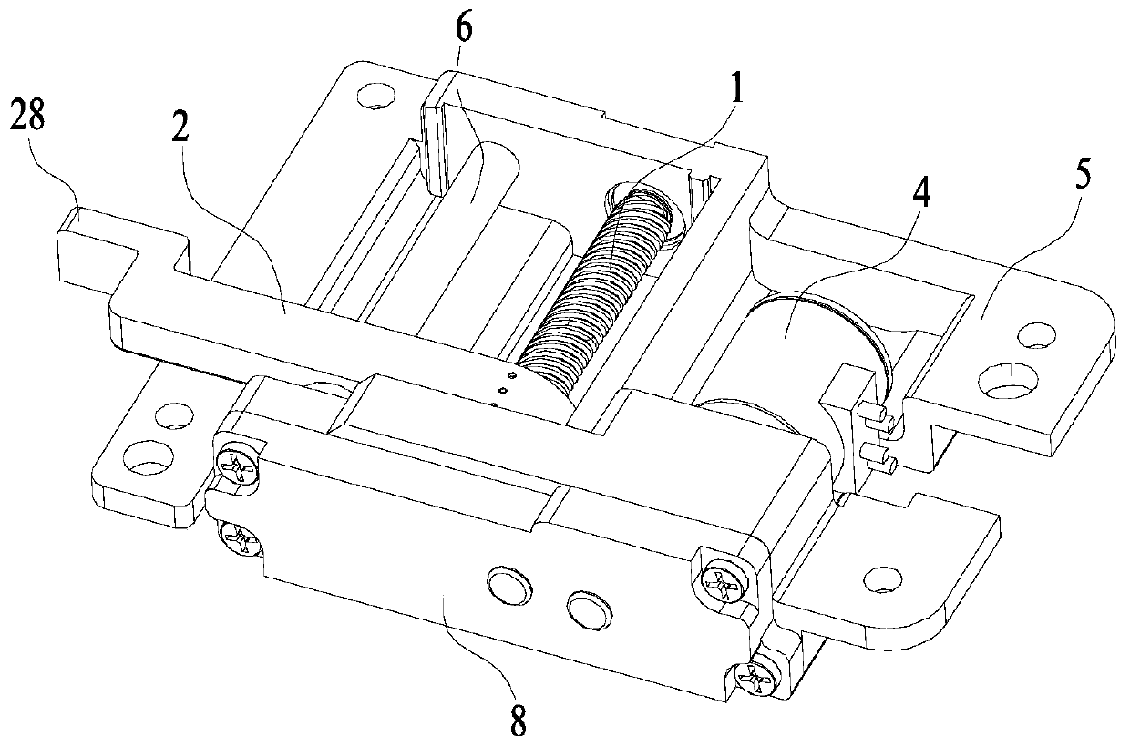 Feed screw nut pair, safety transmission device and lifting mechanism