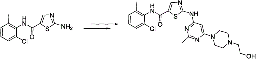 A kind of synthetic method of 2-amino-n-(2-chloro-6-methylphenyl) thiazole-5-carboxamide