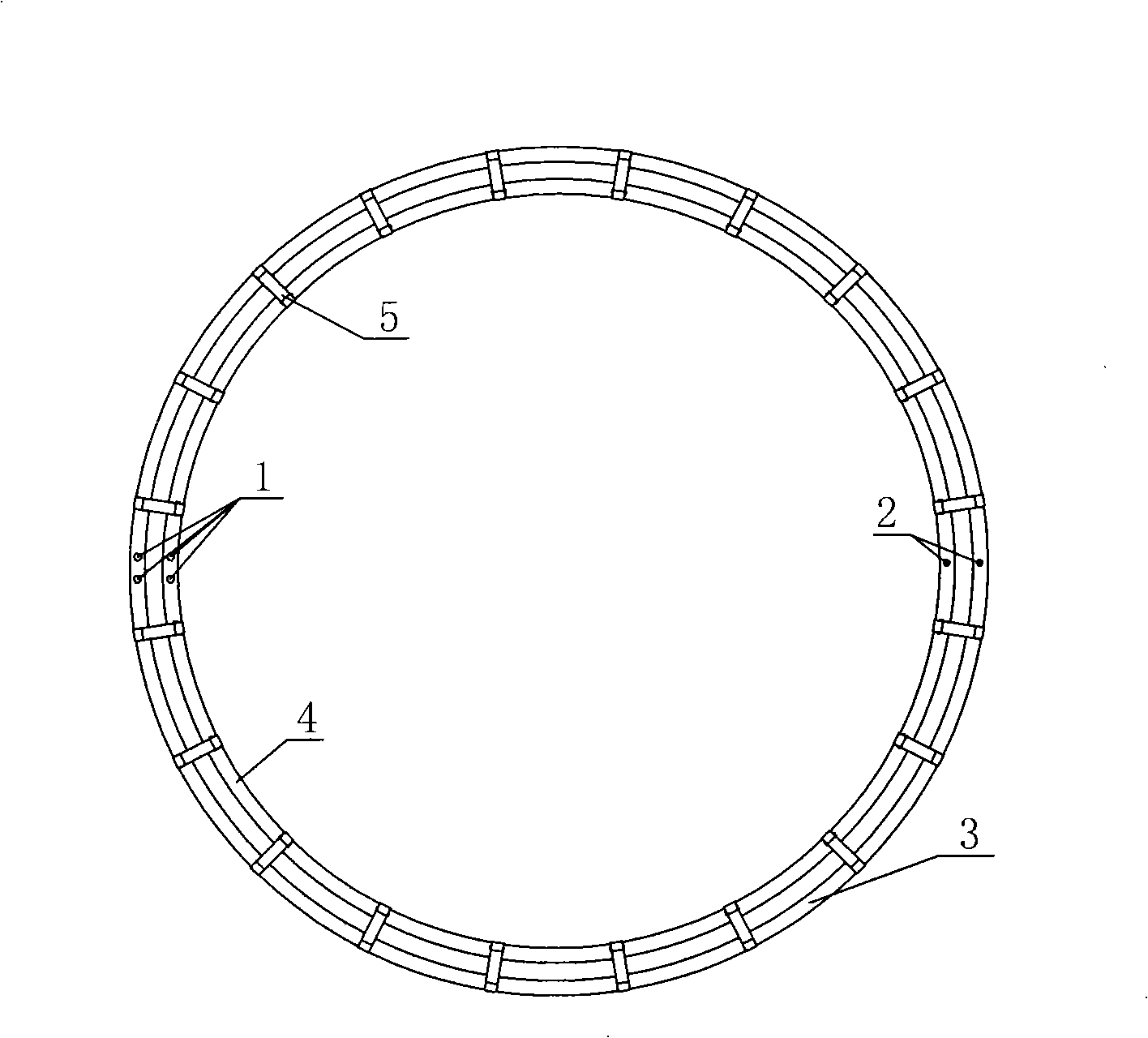 Primary frame of valveless lift type deep water net cage