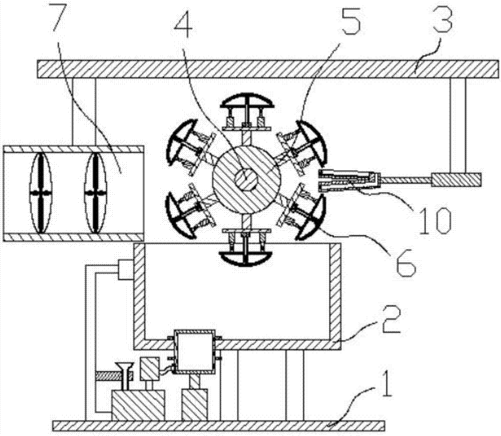 Automatic rinsing mechanism used for white tea processing