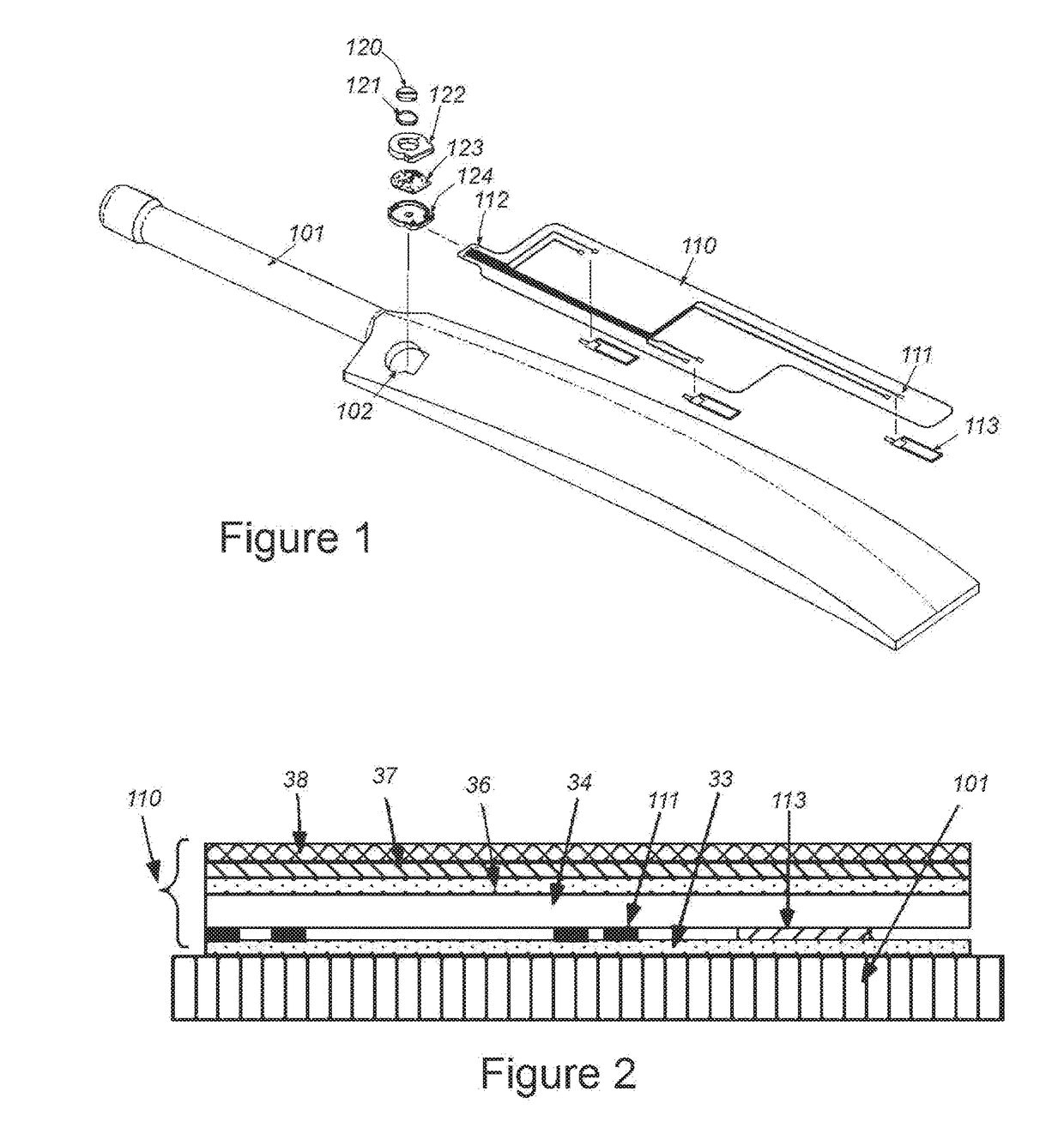 System and method for sensing high-frequency vibrations on sporting equipment