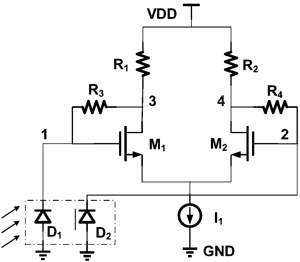 Photoelectric detector of spatial modulation structure and preparation method thereof