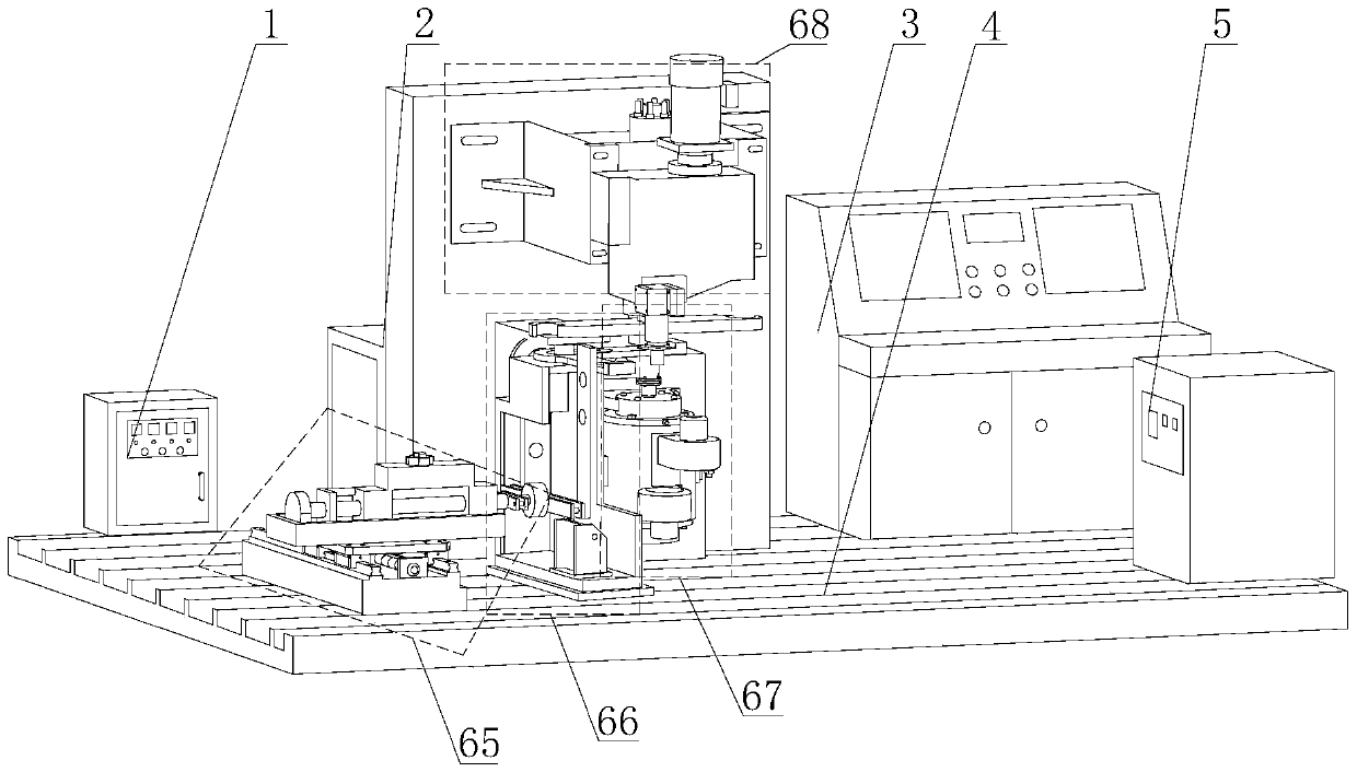 High-speed electric spindle loading and tool change test device