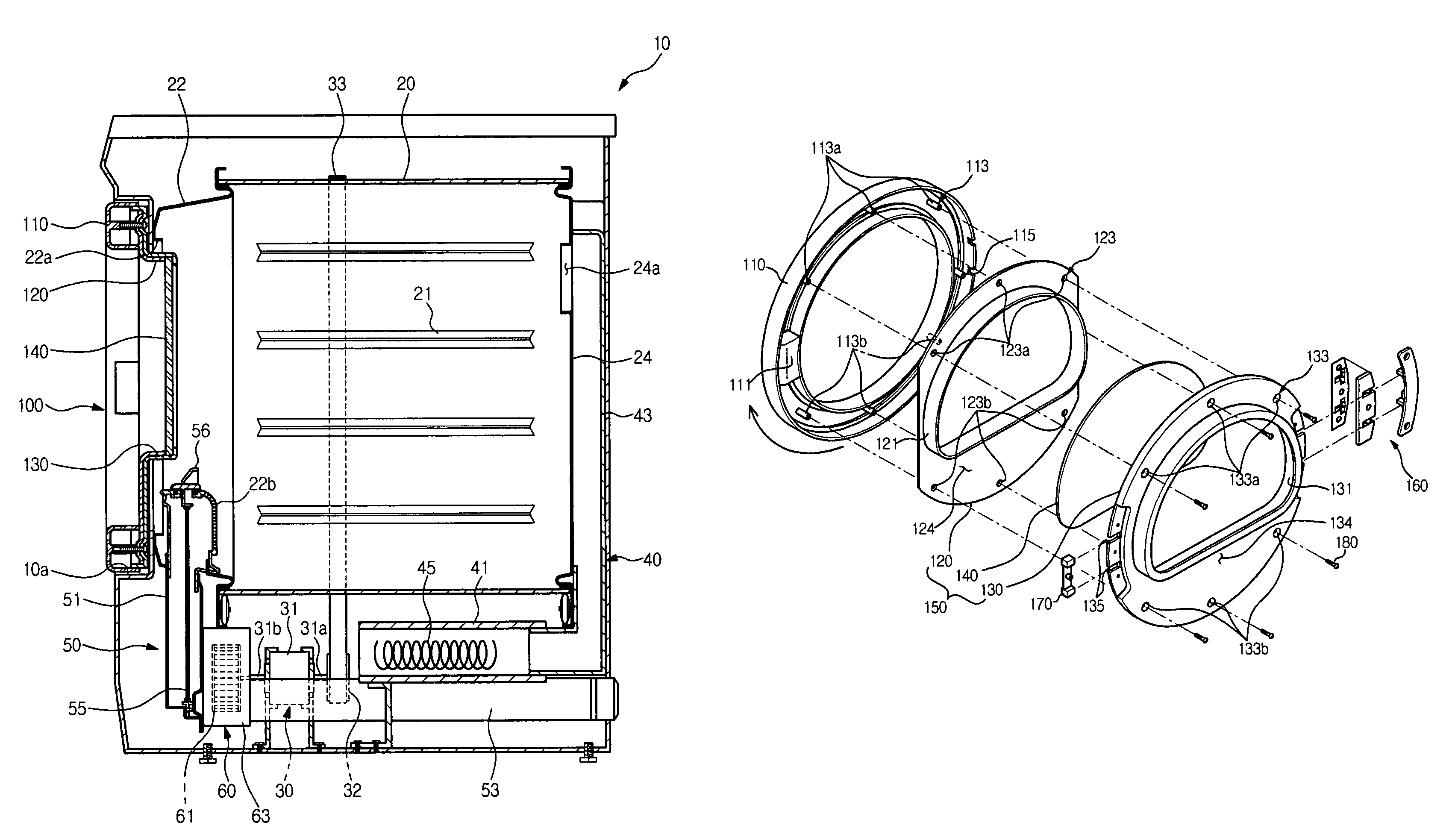 Clothes dryer and door thereof