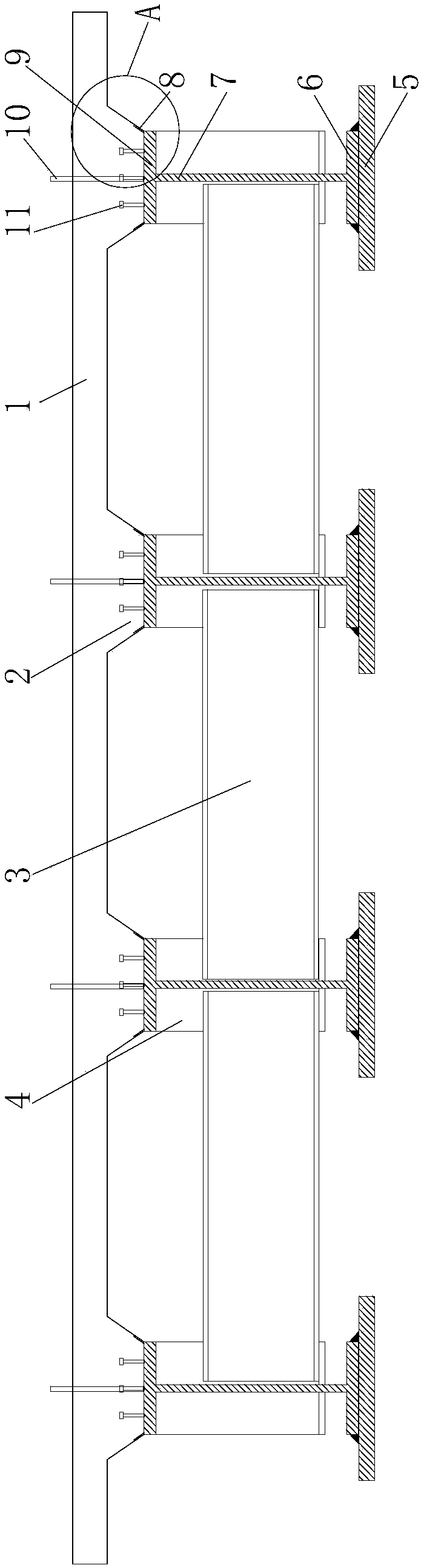 Whole-span prefabricated H-steel-concrete composite beam bridge and construction method